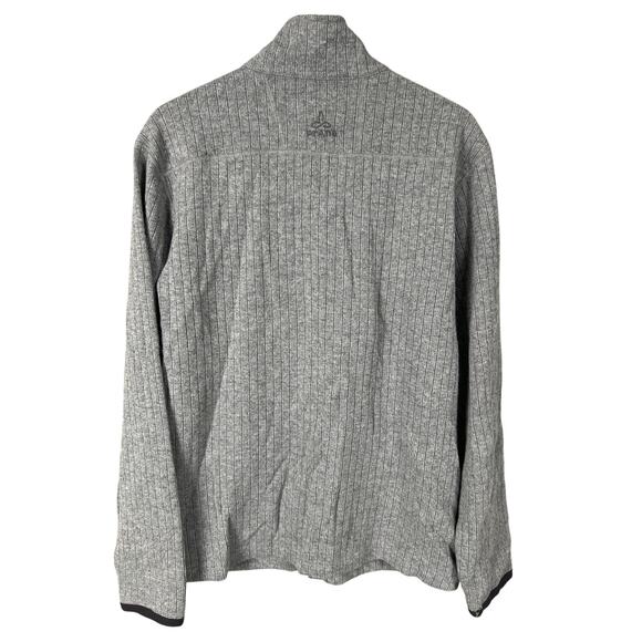 Prana Size Medium Full Zip Wool Blend Sweater Gray - Picture 2 of 7